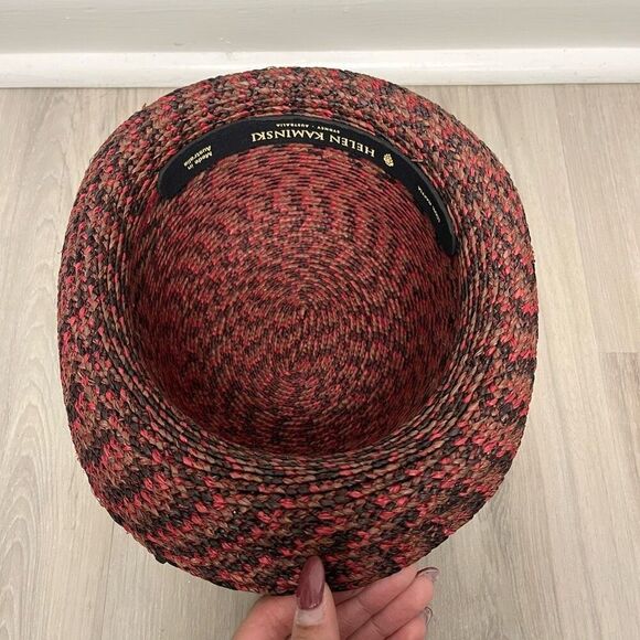 Helen Kaminski Australia Provence Red Raffia Sun Hat‎ NWT main image 4